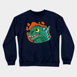 Zilla Head Godzilla Crewneck Sweatshirt